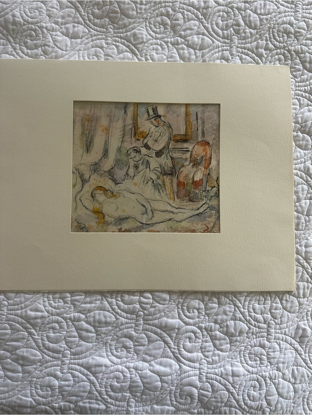 Vintage Art Reproduction of Paul Cezanne’s “Olympia”